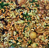 Chicken, Eggplant, Cauliflower, Rice & Nuts